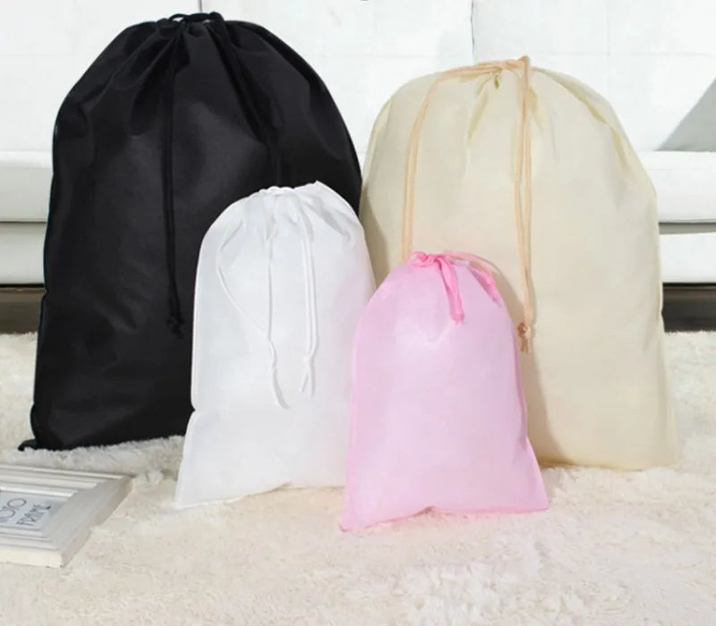 StoBag Non-woven Drawstring Bags Shoe Clothes Storage Fabric Portable Reusable Travel Organizer Pouches Custom Logo(Extra Fee)