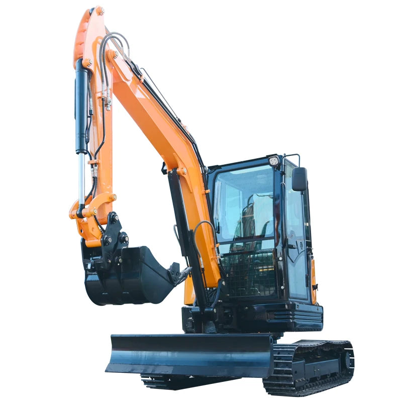 3.5 Ton Mini Excavator, Hydraulic Diesel Rubber Crawler Digger