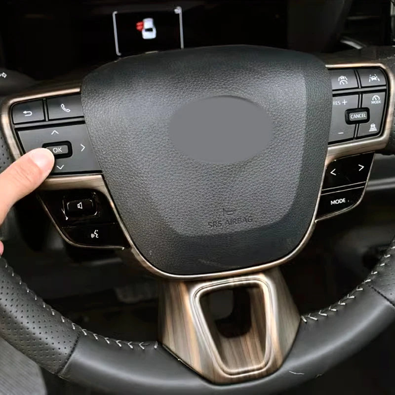 For Toyota Crown Camry 80  XV80 2024 2025 2026 ar Steering Wheel Panel Cover Trim ABS Carbon Fiber Decoration Interior Mouldings
