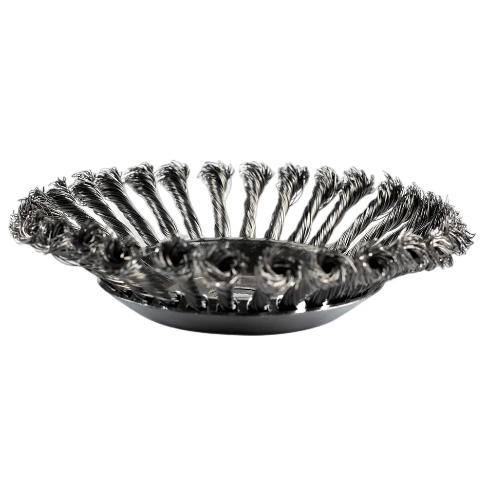 Upgrade 6/8 Inch Weed Brush Cutter Head Lawn Mower Universal Grass Trimmer Head Steel Wire Wheel Brush Garden Trimmer Head