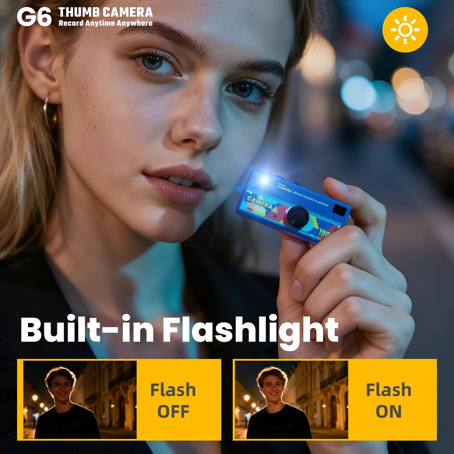 G6 Thumb Keychain Camera — 1080P Retro Mini Action Camera