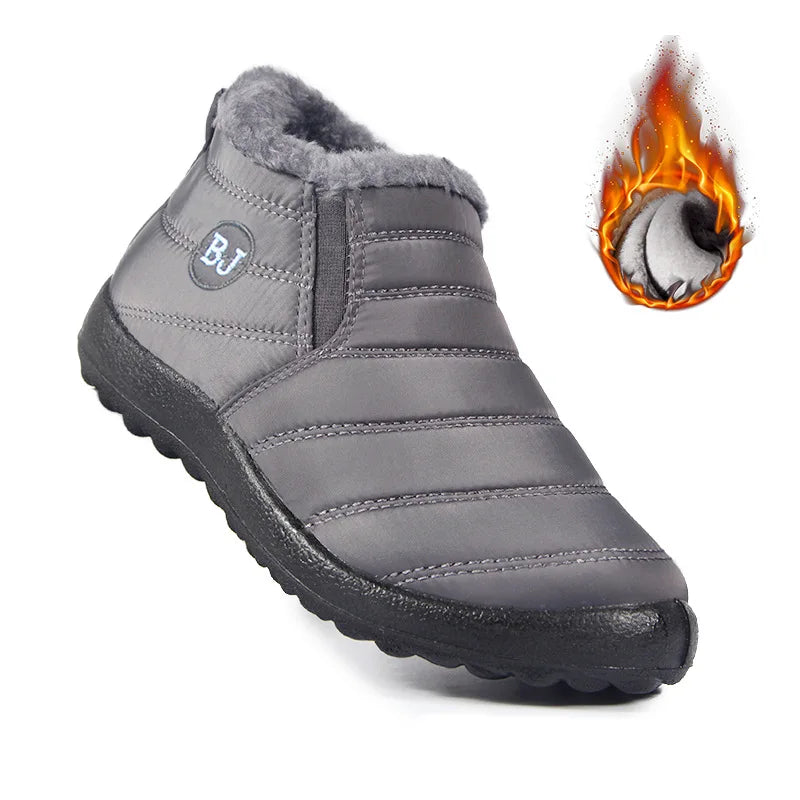 Slip-On Platform Ankle Snow Boots - Plush Lined Winter Shoes - photo 10