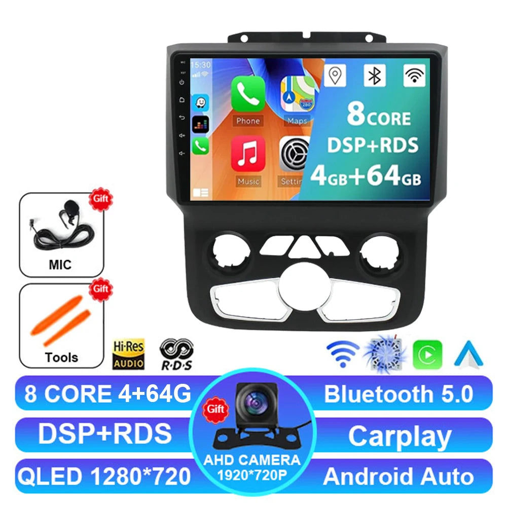 Android 15 Car Radio for Dodge RAM 1500/2500 2013-2019 - CarPlay & 4G LTE