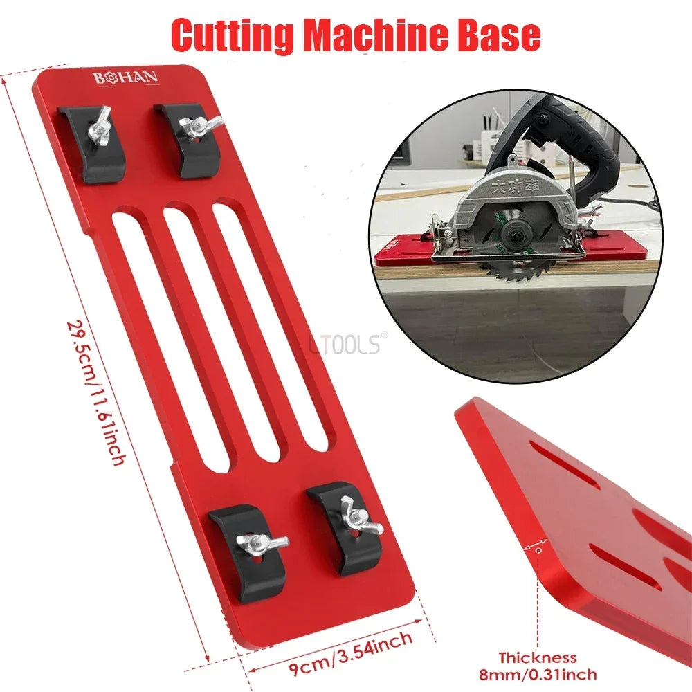 Adjustable Cutting Machine Base Plate Aluminum Alloy Guide Plate Saw Base Circular Saw Guide Rail Quick Positioning Bottom Plate