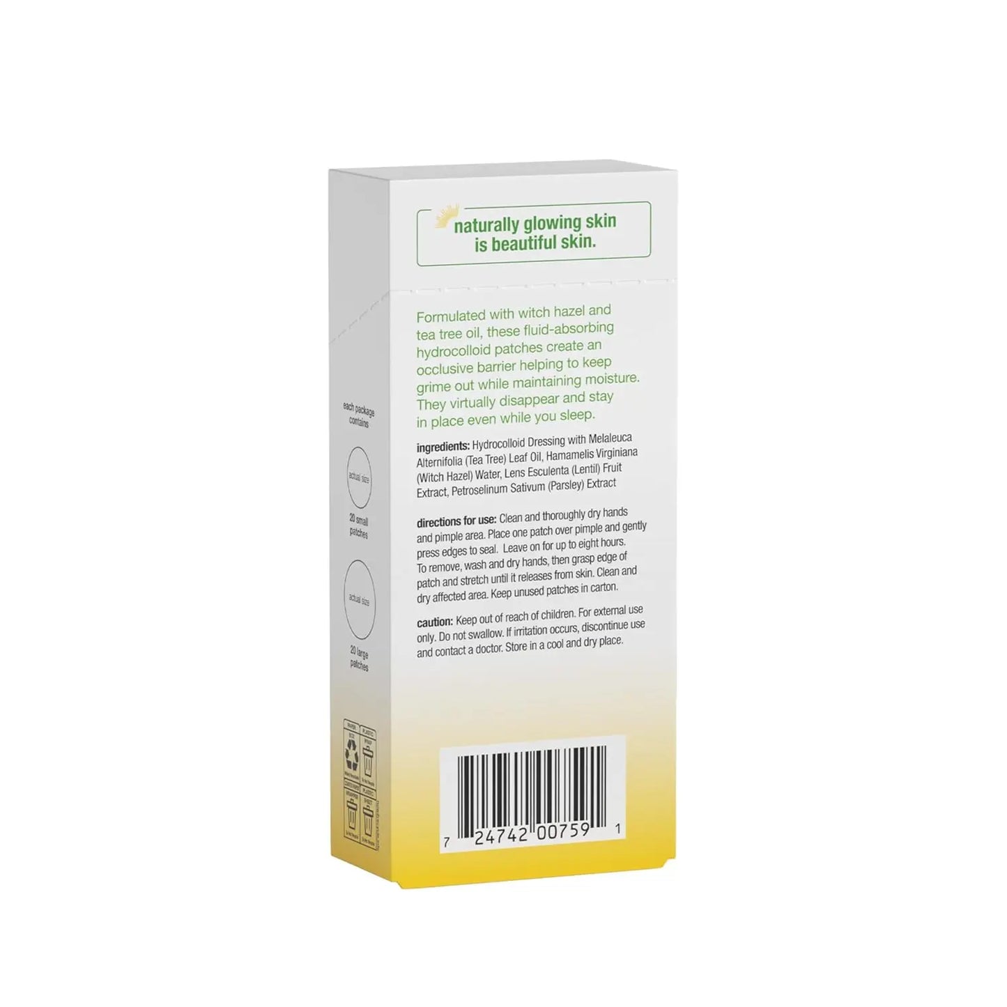 Hydrocolloid Acne Patches for Face - Pimple Spot Patches, 40 Count - Vegan & Cruelty-Free Skincare