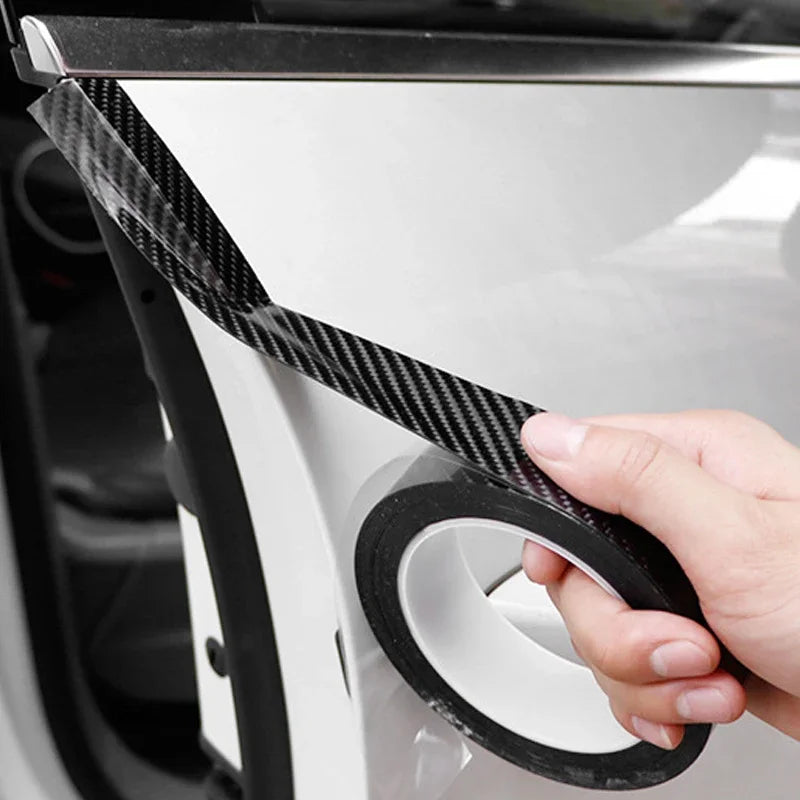 Nano 3D Carbon Fiber Car Door Sill Protector Strip – Waterproof Bumper Tape & Body Protection Film 1–10M