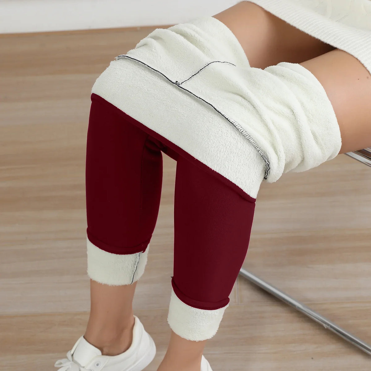 Women's Fleece Lined Thermal Leggings - Stretch High Waist Pants - photo 8