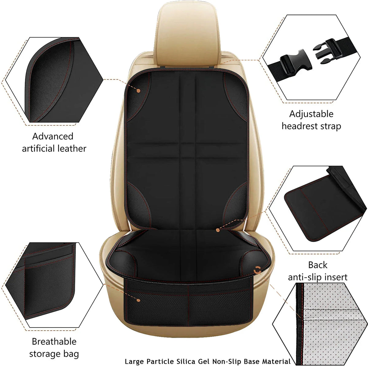 Universal Car Seat Protector - For Kids & Pets, With Pockets – photo 3