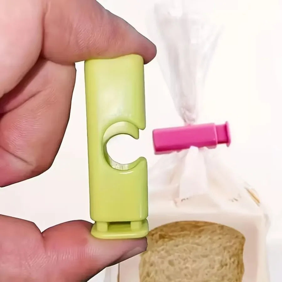 3Pack Food Bag Clips - Chip Clips Food Grade PP Airtight Seal, Non-Slip Reusable for Snacks Flour Bags Kitchen Storage