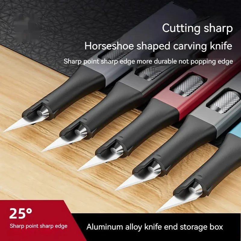 DIY Pen Carving Knife | Comes with 5 Interchangeable Horseshoe Art Blades