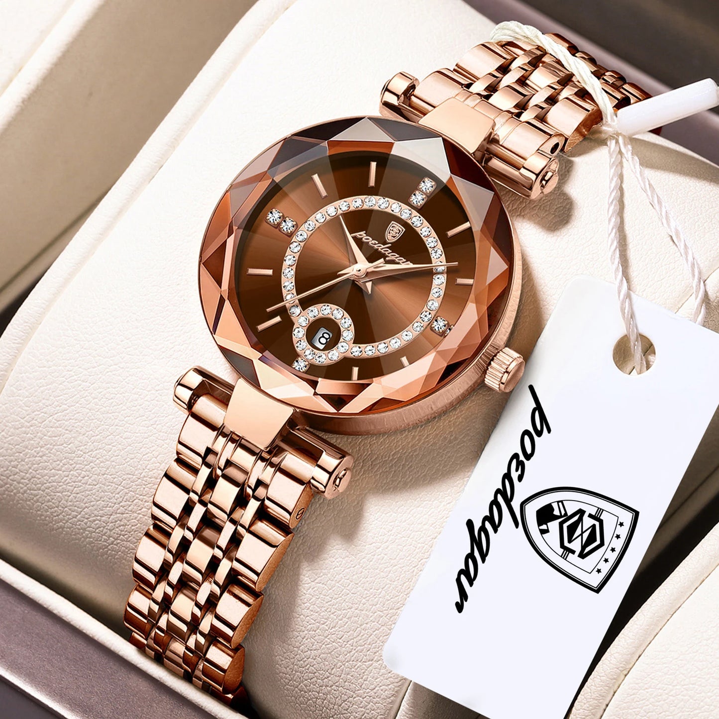 POEDAGAR High Quality Exquisite Wristwatch For Woman Waterproof Stainless Steel Date Quartz Ladies Watch Elegant Women's Watches