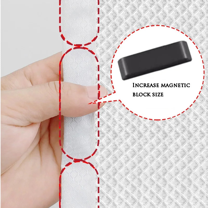 Thick Insulated Door Curtain, Magnetic Winter Door Cover