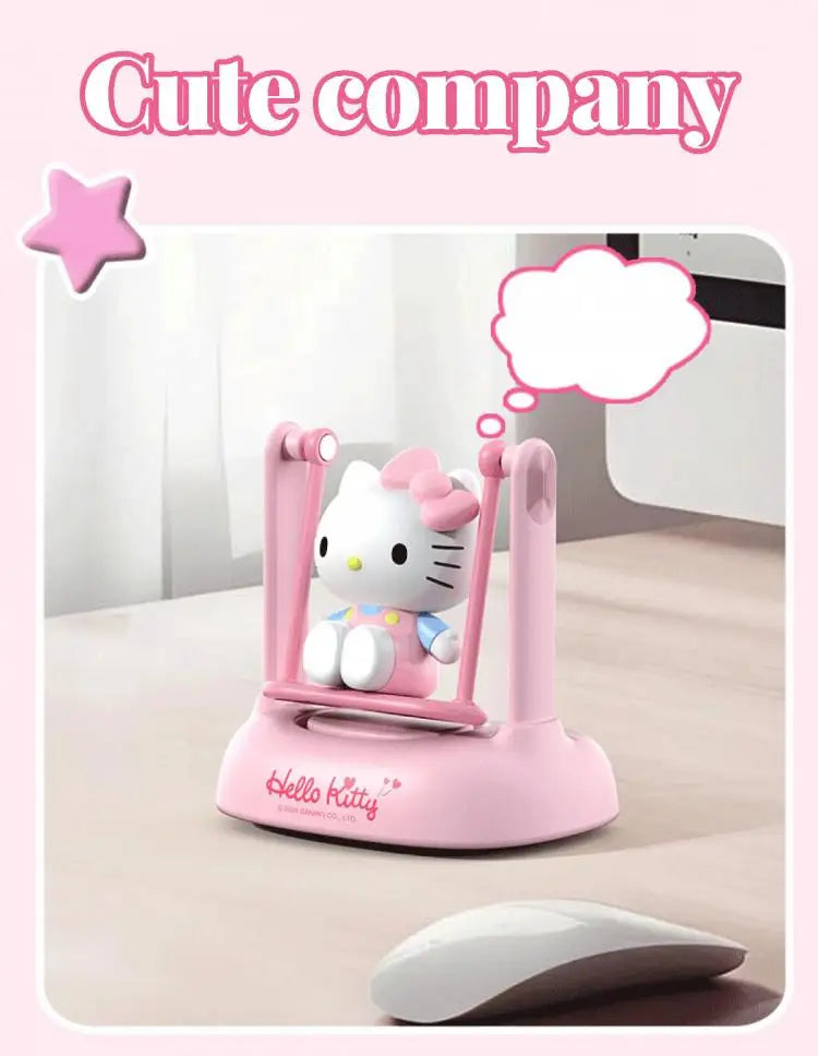Interesting Hello Kitty Kuromi Solar-Powered Aroma Diffuser Car Perfume Car Decoration Item - A Gift for Boys and Girls
