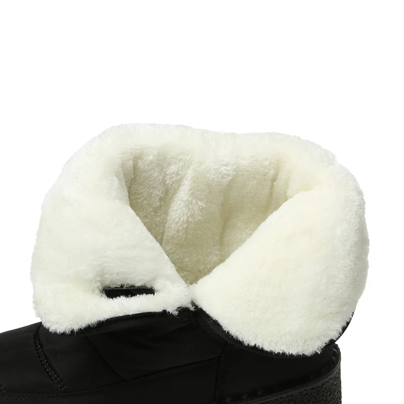 Women's Plush Lined Snow Boots - Non-Slip Platform Ankle Winter Boots - photo 4