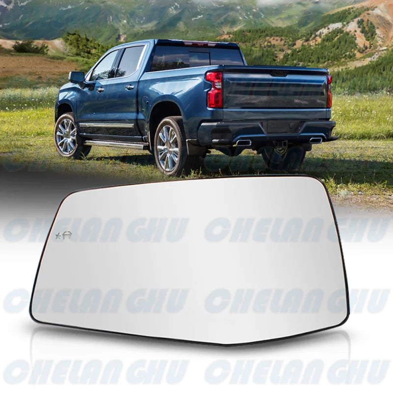Left Heated Blind-Spot Mirror Glass (84309707) — Chevrolet Silverado 1500 (2019–2023)