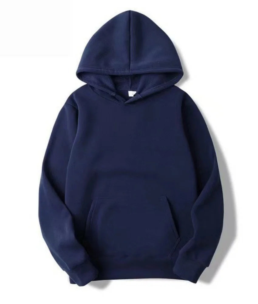 Plain fleece pullover hoodie - view 7