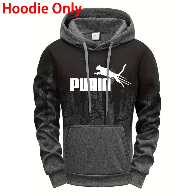 Hooded Sweatshirt and Sweatpants Outdoor Sports Jogger Suit Men's Set/Hoodie/Pants Autumn Winter Daily Casual Fashion Sportswear