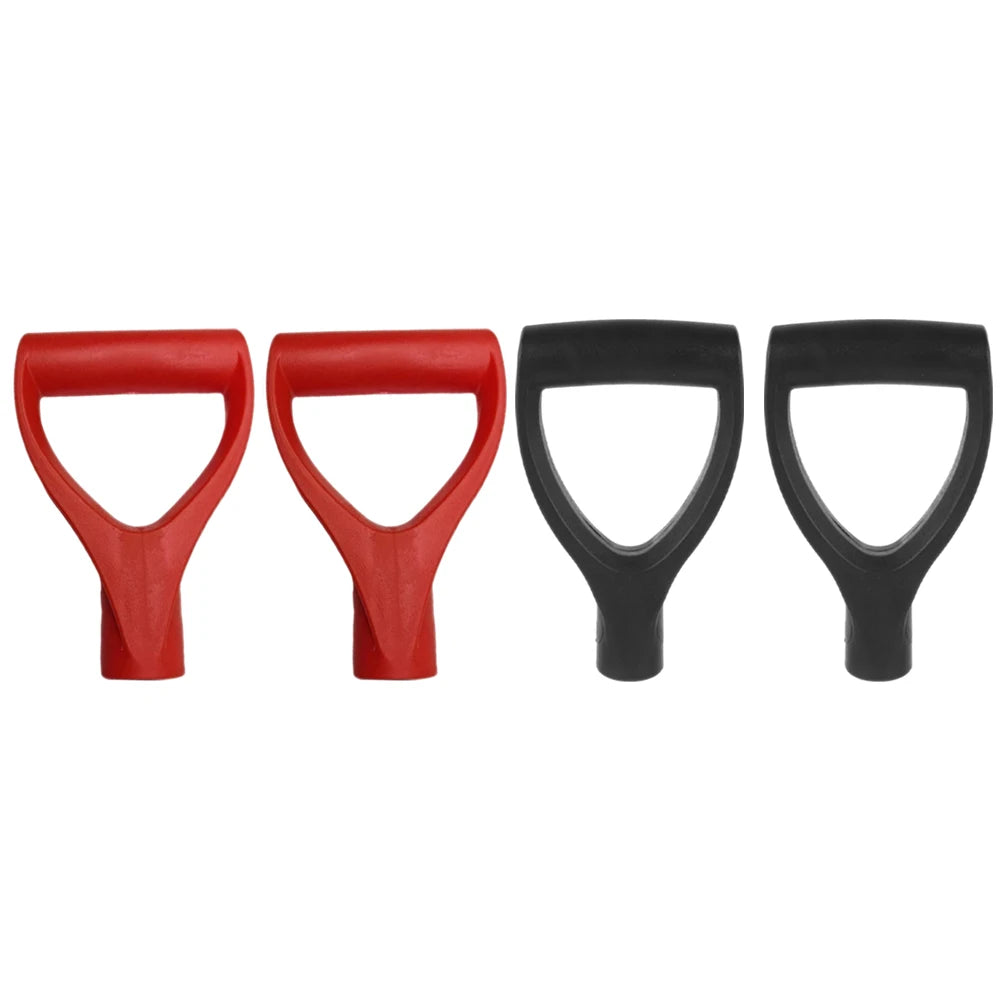 1/2Pcs Shovel Handle D Shaped Grip Plastic Shovel Handle Replacement For Garden Shovel Grip Digging Rake Tool Red Black