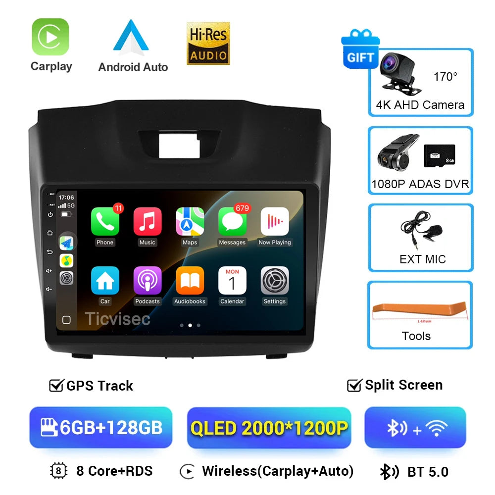 Android 16 Car DVD Player For Chevrolet Holden S10 TRAILBLAZER COLORADO ISUZU DMAX GPS Radio Audio Multimedia Stereo carplay