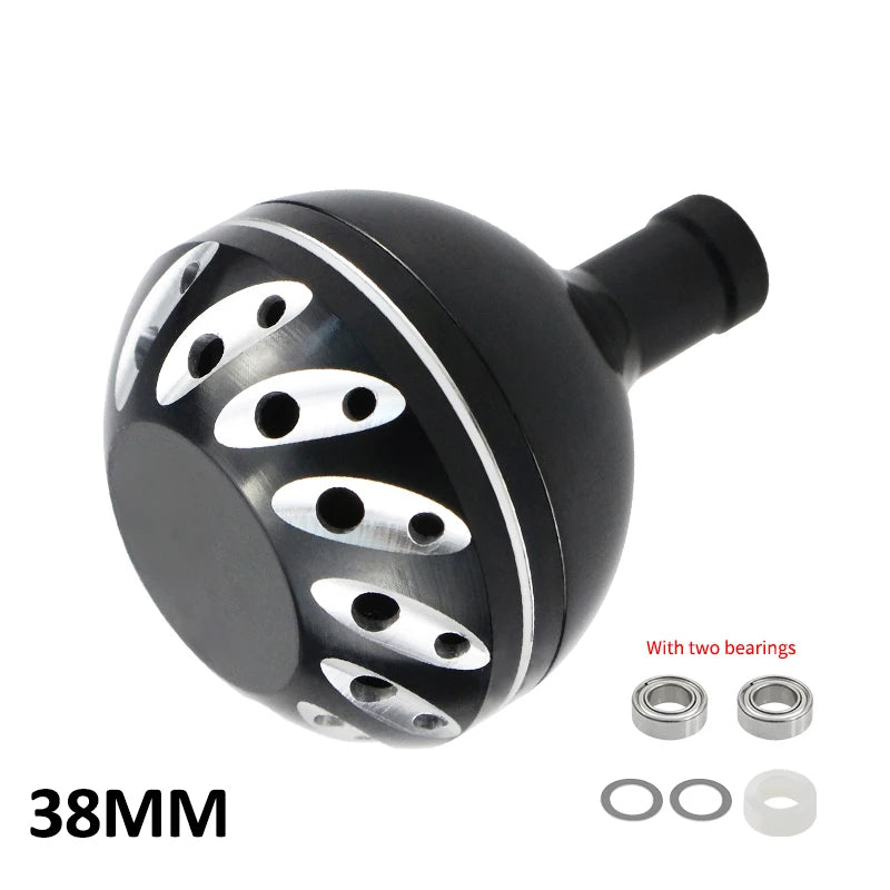 EKfan 30/35/38mm Alloy Metal Fishing Handle Knob For Spinning Baitcast Reel Dawa Shmano 4MM Shaft Fishing Rocker DIY Tool Parts