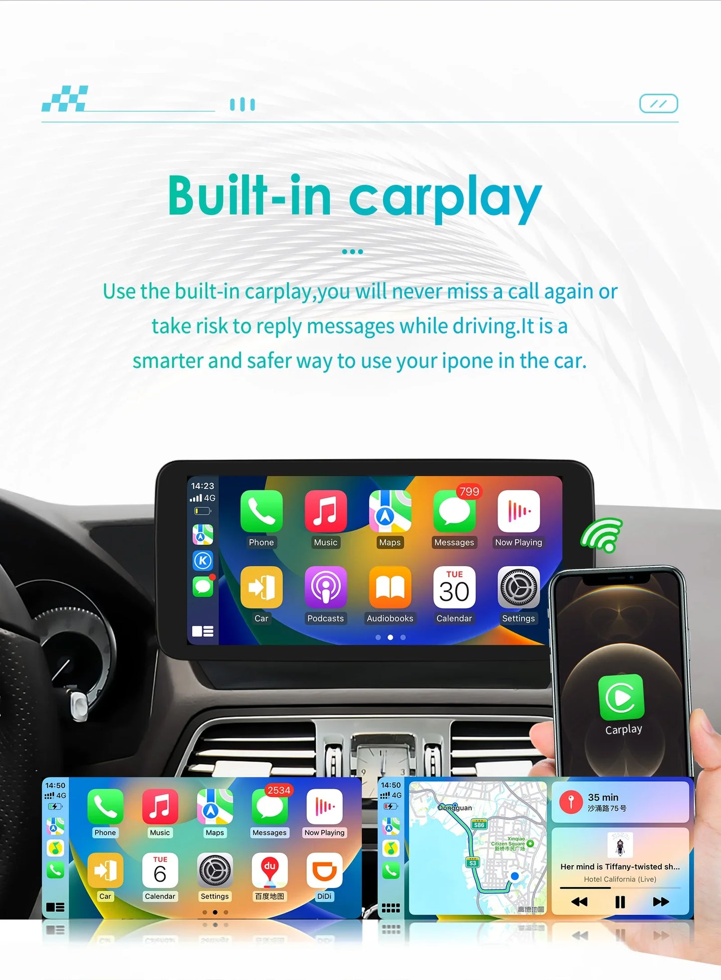 Android Car Stereo for Mercedes-Benz E-Class C207 W207 A207 (NTG 4.0/4.5/5.0) — CarPlay, Android Auto, GPS