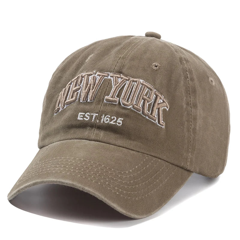 2026 New York Washed Cotton Cap For Men Women Gorras Snapback Caps Baseball Caps Sun protection Casquette Dad Hat Outdoors Cap