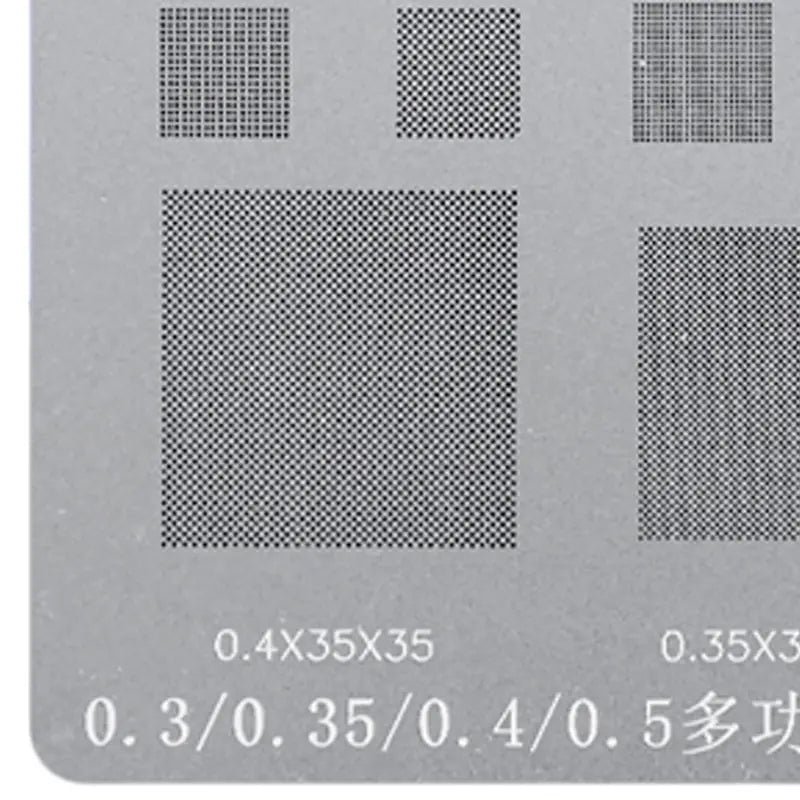RELIFE Multi-Purpose BGA Stencil for 0.3/0.35/0.4/0.5/Parallel/45 Degree Hole Universal Solder BGA Reballing Stencil Solder Net
