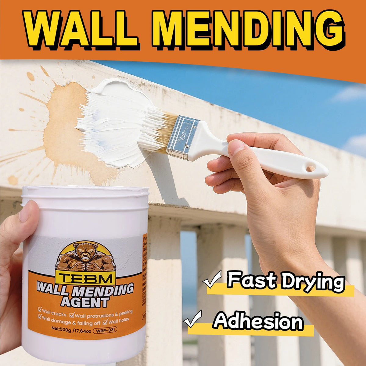 Wall Mending Agent - Quick-Drying Filler for Holes and Cracks - view 5