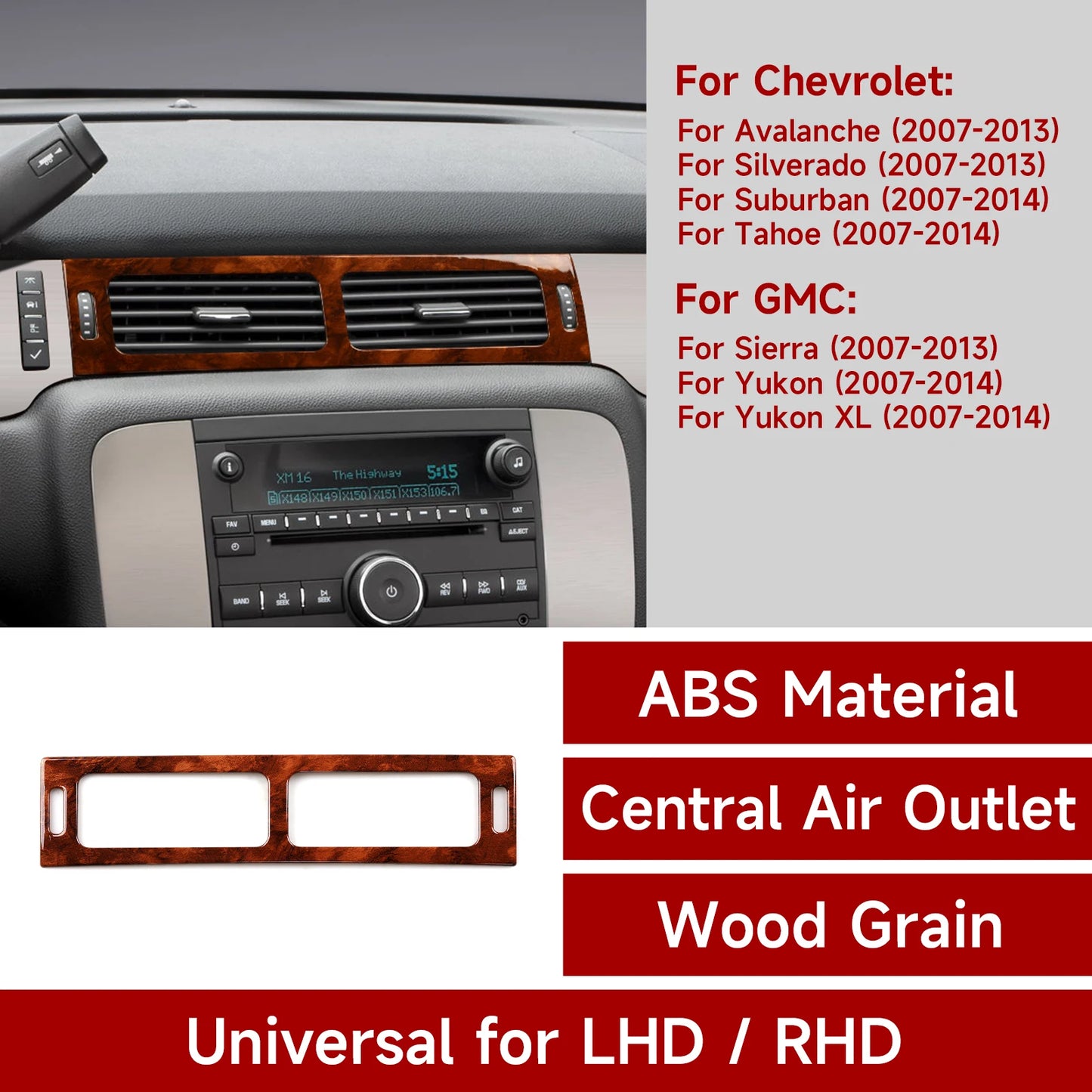 Center Console &amp; Interior Trim Sticker Kit - Chevy/GMC Trucks &amp; SUVs