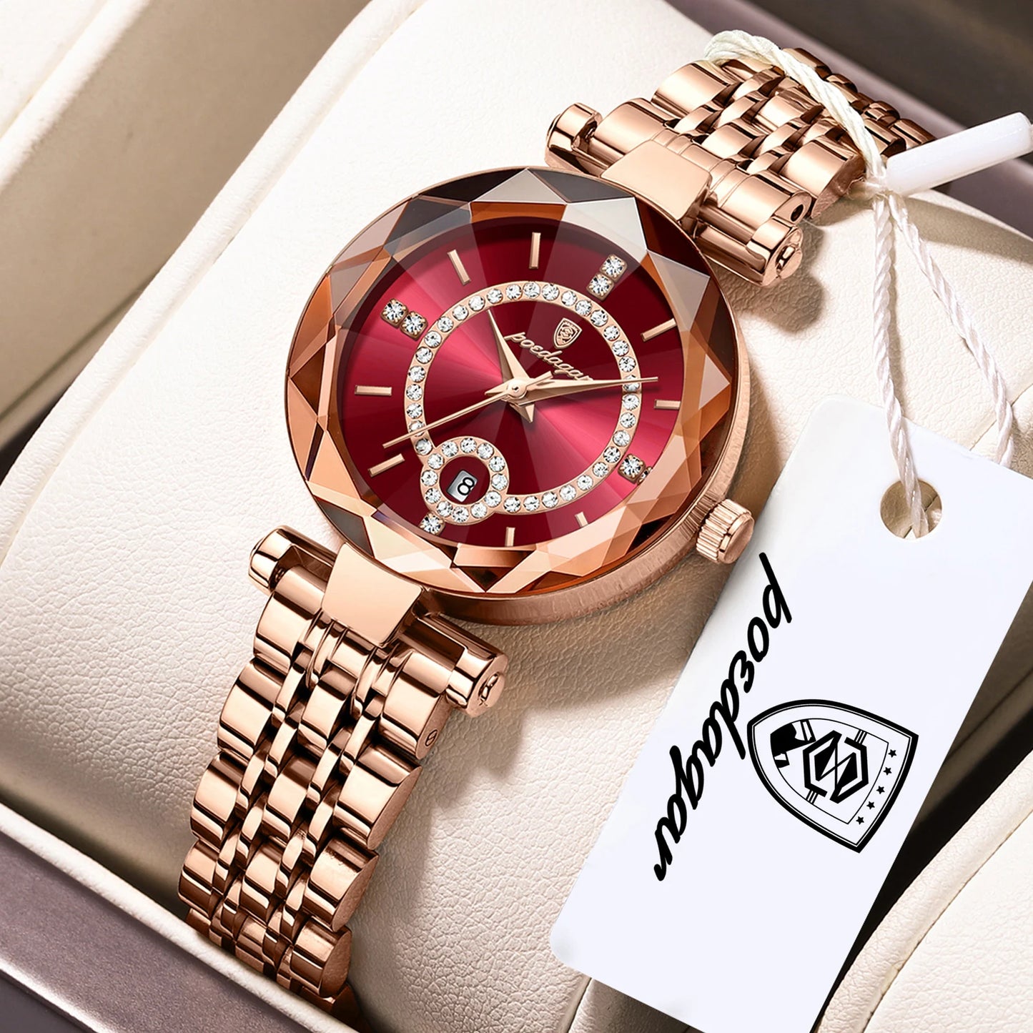 POEDAGAR High Quality Exquisite Wristwatch For Woman Waterproof Stainless Steel Date Quartz Ladies Watch Elegant Women's Watches