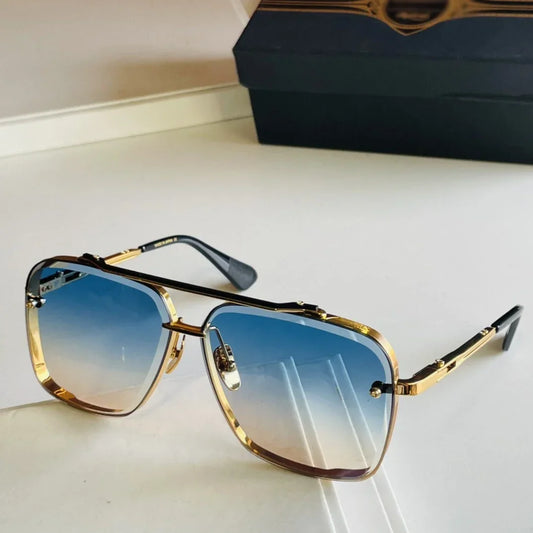 ADITA Unisex Sunglasses — Titanium-Style Frame, Boxed