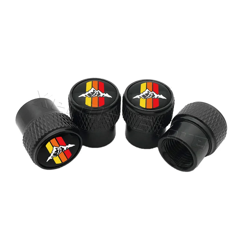 Car Wheel Tire Valve Stem Caps 3 Tri Colors Emblem Logo For Toyota TRD Tacoma Tundra 4Runner Highlander RAV4 Tyre Accessories