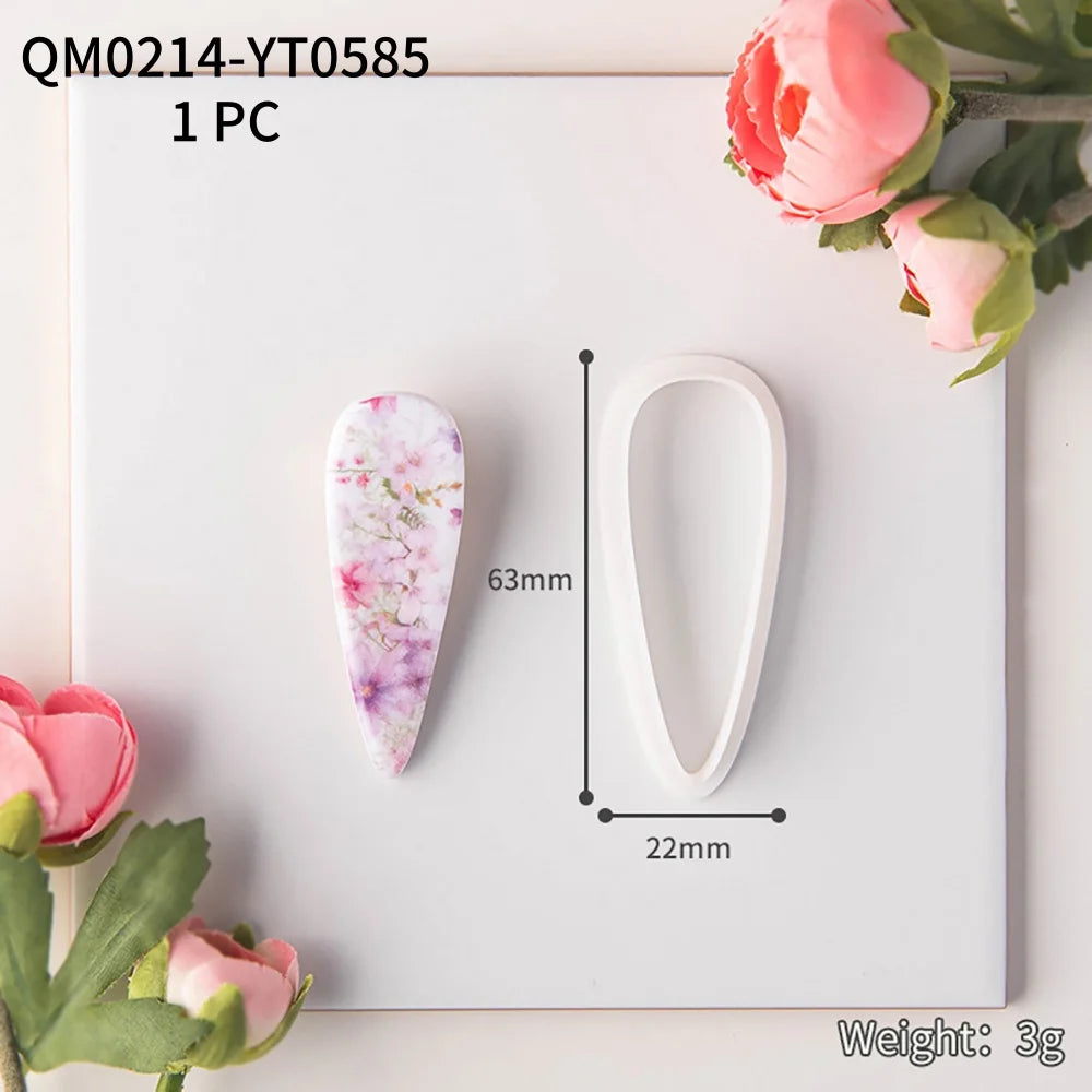 1PC Various Styles Geometric Shape Flower Tile Pattern Polymer Clay Mould Hairpin Embossing Clay Mold Jewelry Making Clay Tools