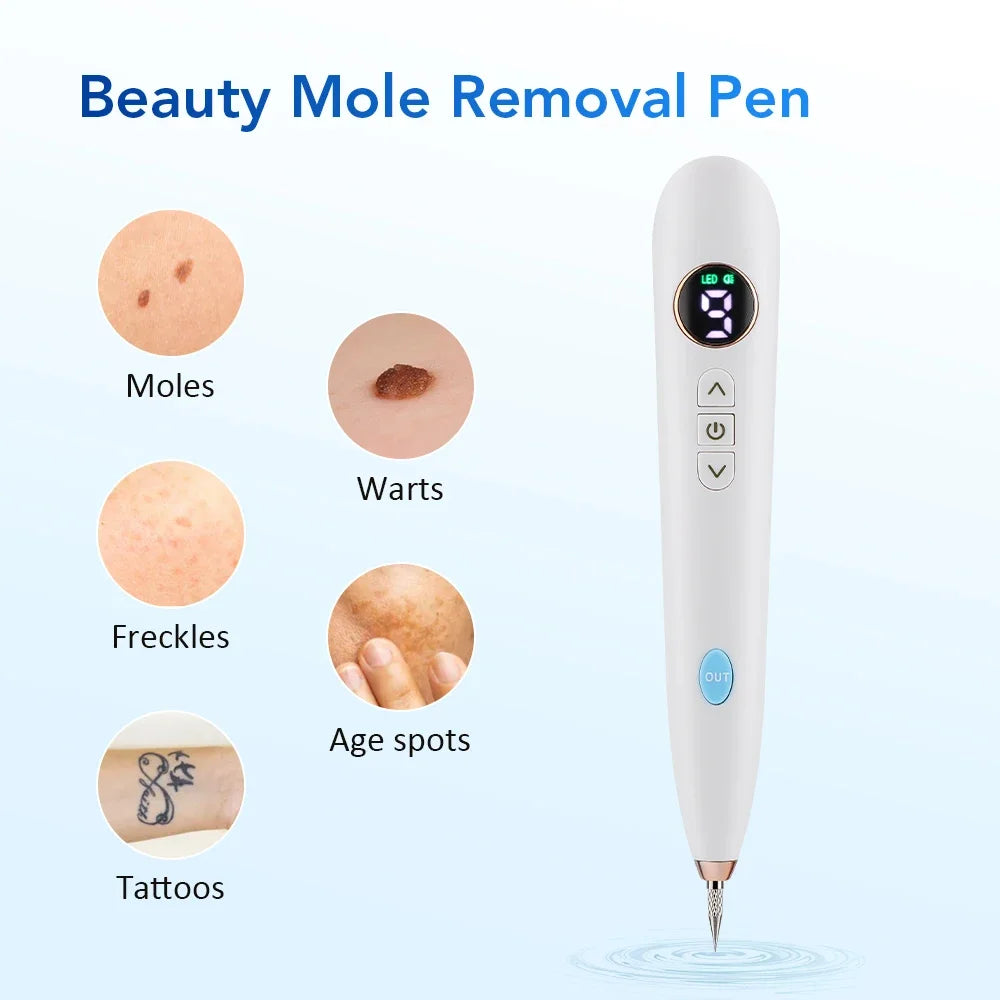 Laser Tattoo Mole Removal Pen 9 Modes LCD Plasma Pen Skin Care Tools Tag Removal Freckle Wart Dark Spot Remover Beauty Care Tool