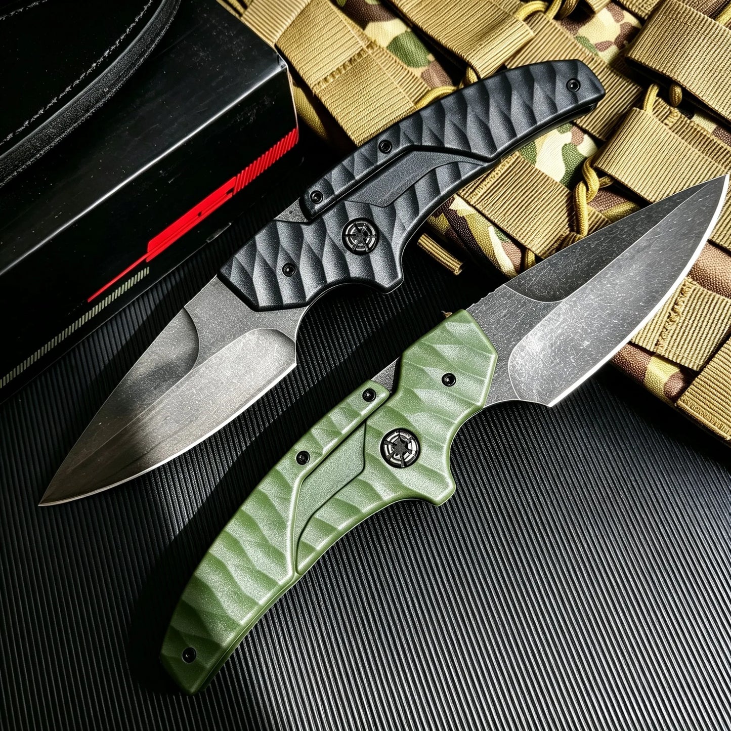 2-in-1 Tactical Folding Knife, Pocket Knife, Ideal for Outdoor Hunting, Camping, and Survival—The Perfect Gift