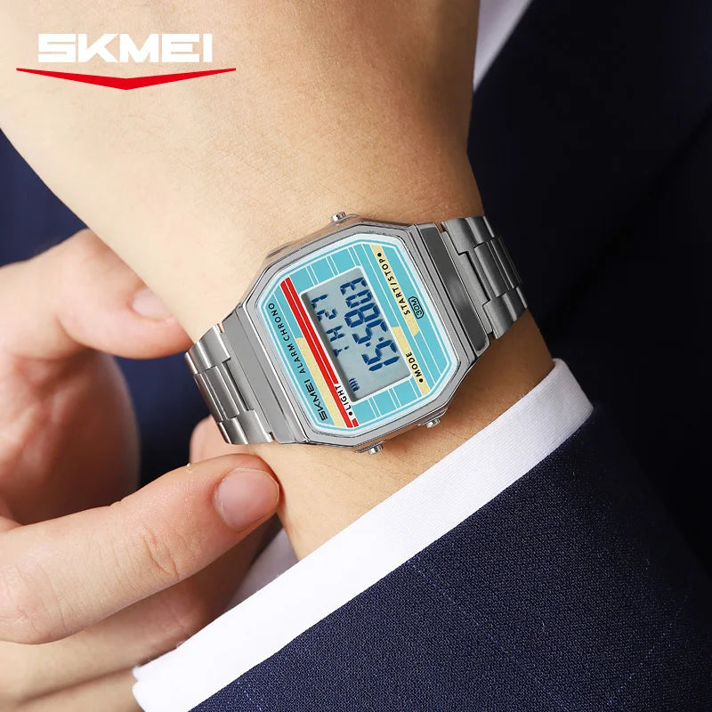 SKMEI 2514 Fashion Men's Electronic Watch Luminous Multifunction Clock Waterproof Calendar Alarm Clock Student Digital Watches