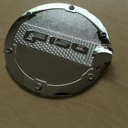 Fuel Tank Cap Cover Trim for Ford F-150 2015–2020 (Chrome or Carbon)