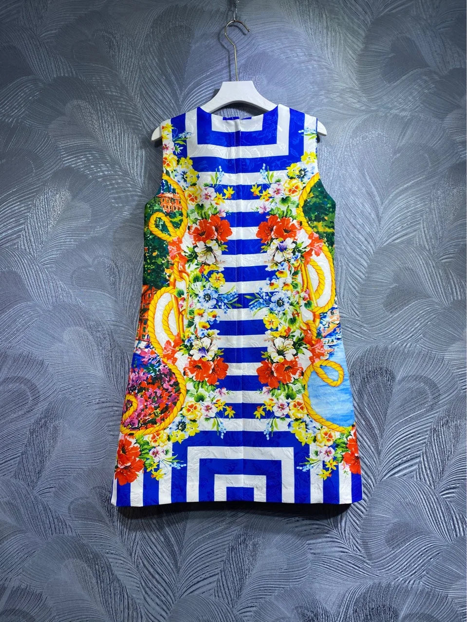 Ladies 2026 Summer Clothes New Fashion Round Neck Printed Vest Dress Retro Sleeveless Slim Fit Short Elegant Women's Dress