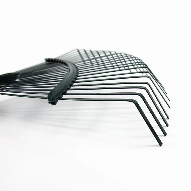 22-Tooth Iron Garden Rake – Durable Leaf & Grass Rake for Gardeners & Landscapers
