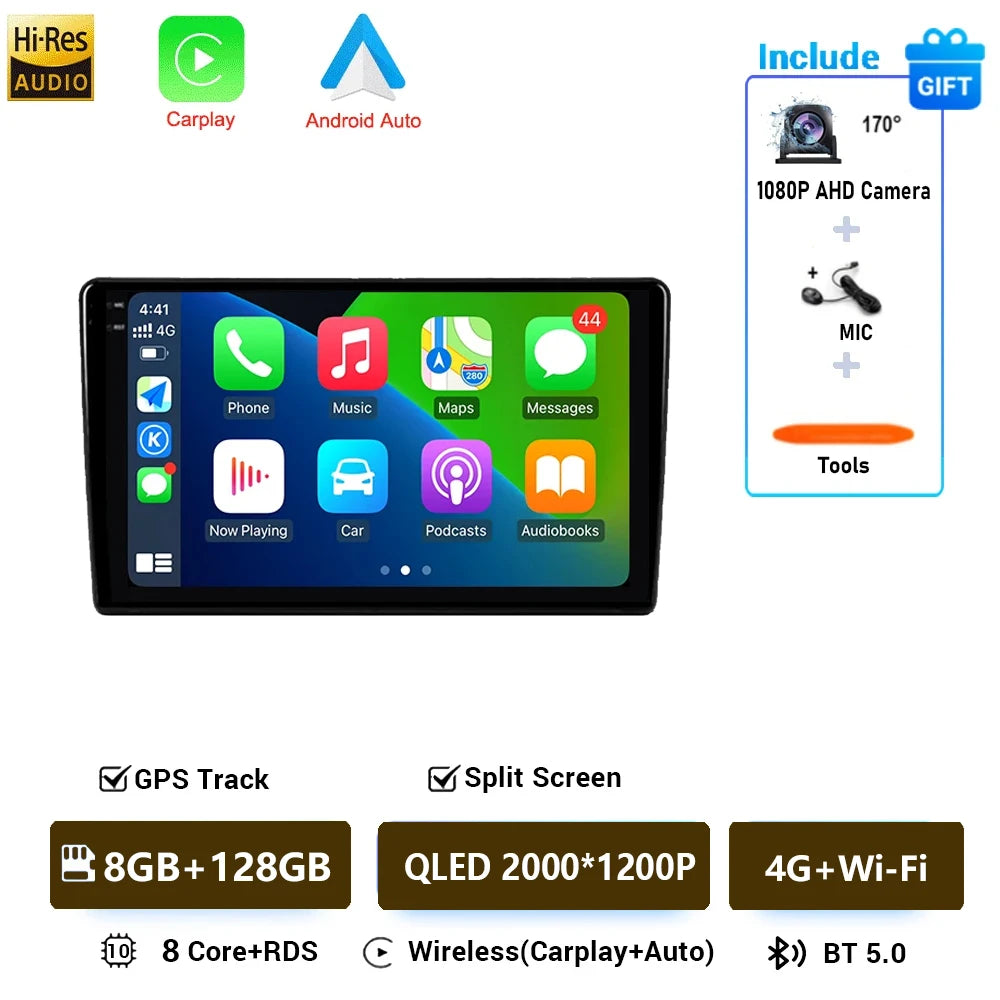 Android 16 Carplay For Citroen C5 2008-2017 Car Radio Auto 4G GPS Navigation Multimedia Video Player Stereo Multimedia Video