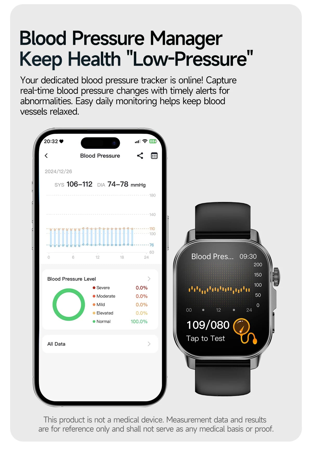 2026 New Accurate Diagnosis Smart Watch Heart rate BP Health HD AMOLED Screen call Smart watch Men Women