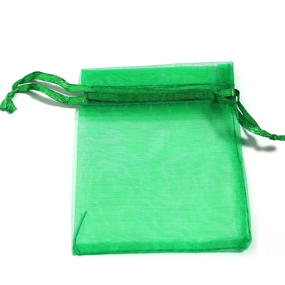 10pcs Organza Gift Bags – Sheer Tulle Mesh Pouches for Wedding Favors, Candy, Jewelry & Party Packaging | Solid Color