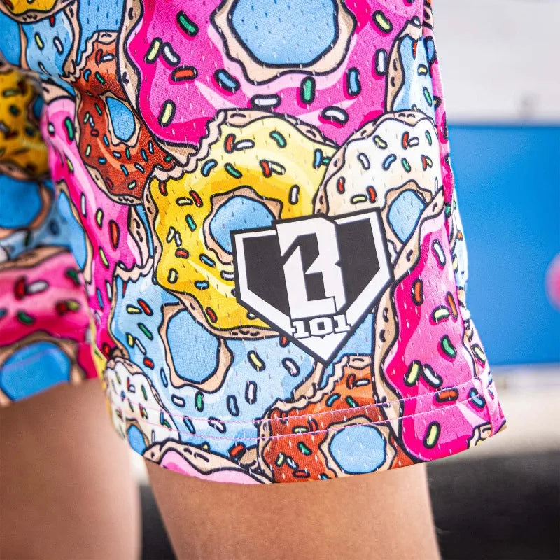 2026 Summer New Sweet Donut 101 Fashionable Breathable Printed Adult and Children's Shorts Sports Quick Drying Casual Shorts