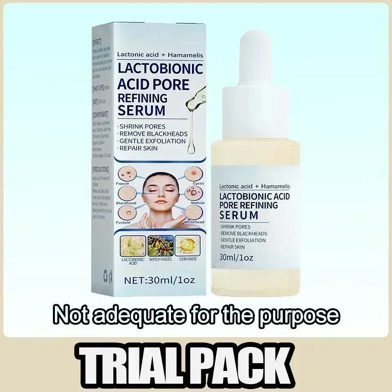 Lactobionic Acid Pore Shrink Serum Hyaluronic Face Moisturizing Nourish Smooth Pores Repair Essence Firm Korean Cosmetics
