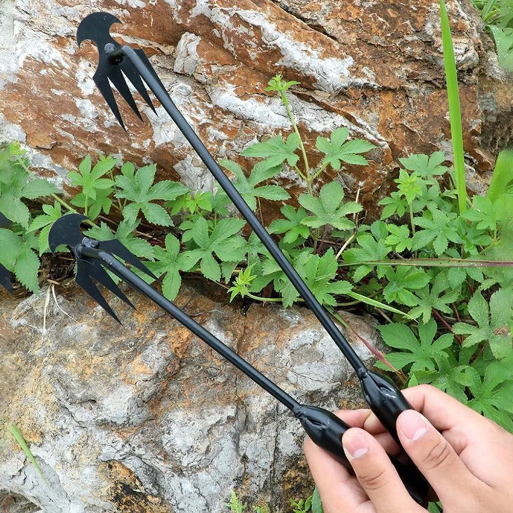 2-in-1 Garden Hoe Cultivator & Weed Puller – Heavy-Duty Rust-Resistant Gardening Tool with Handle