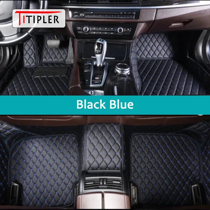 Custom-Fit Leather Car Floor Mats for Ford F-150 2009–2023 (Full Set)
