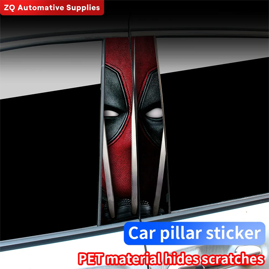 Anime B-Pillar Car Stickers - Waterproof Vinyl Decals Scratch Cover