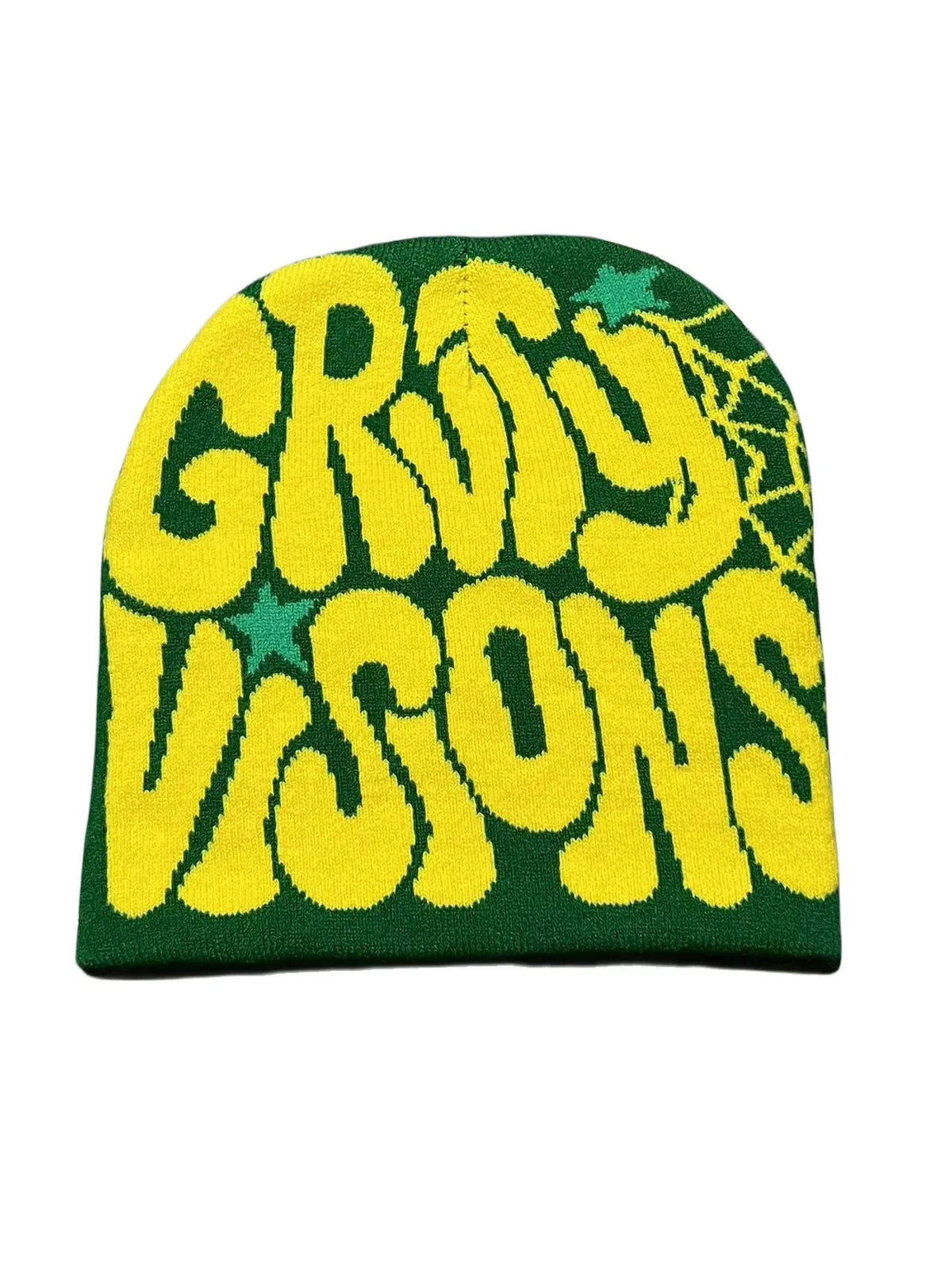Graphic Knit Beanie, Unisex Y2K Winter Hat