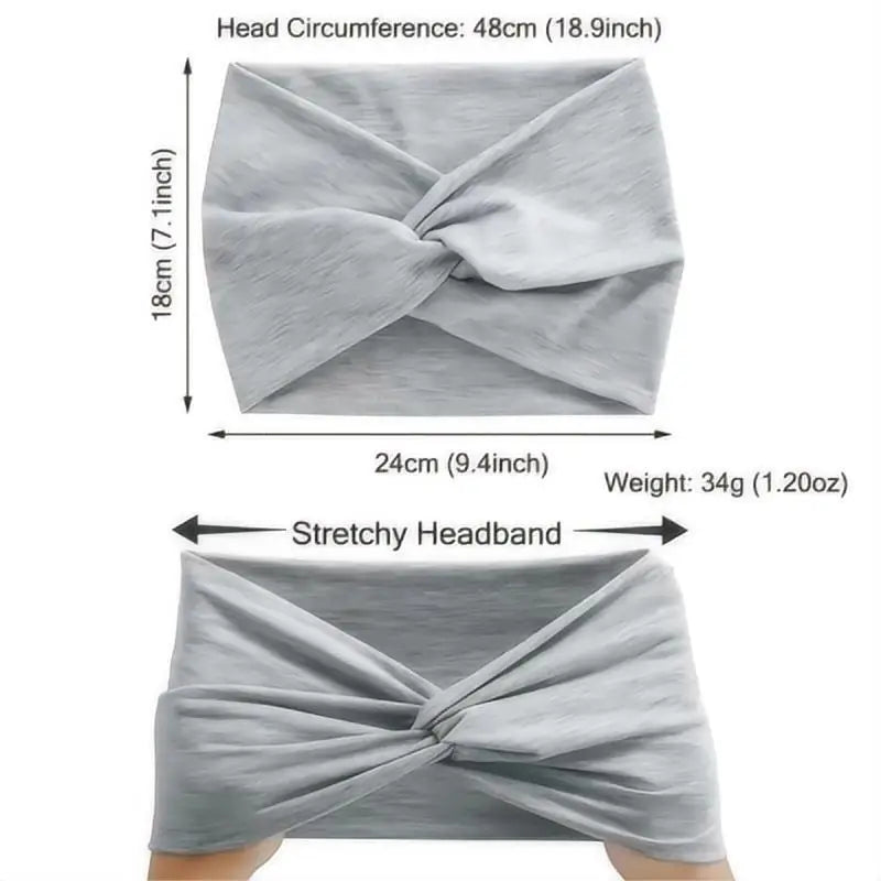 Wide Elastic Headband Hairband Pilates Yoga fitness Running Cycling Sweatband Turban Makeup Hair Hoop Makeup Headwrap for Women
