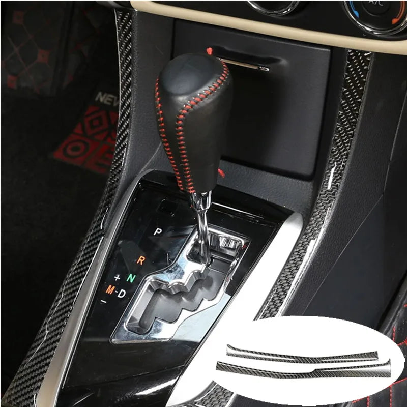 Black Carbon Fiber Car Interior Decoration Protection Sticker Auto Accessories For Toyota Corolla 2014 2015 2016 2017 2018